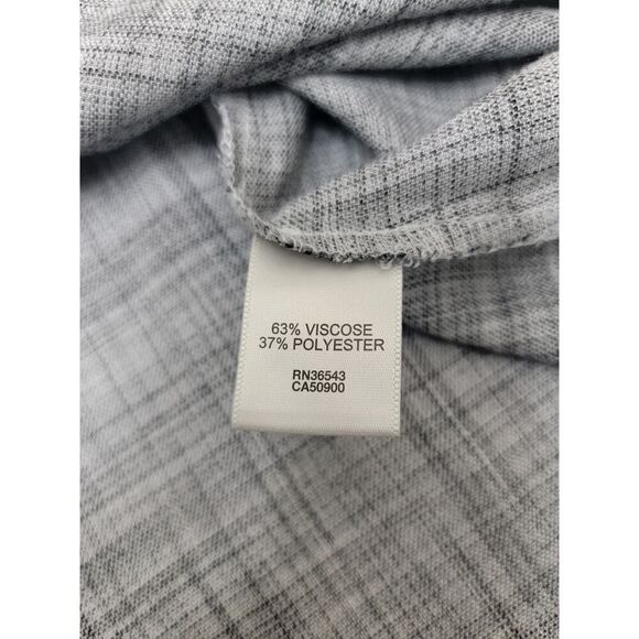 Van Heusen Career Super Soft Viscose Blouse Gray 2/3 Sleeves V Neck Size L - Picture 8 of 9